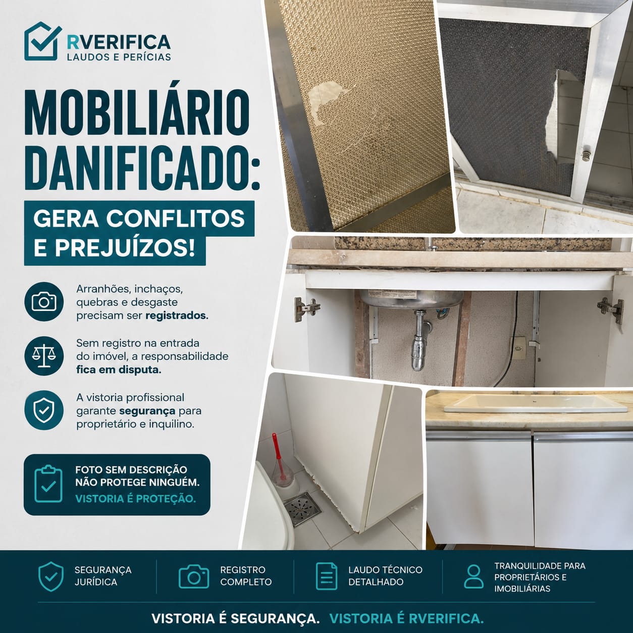 Mobiliário danificado