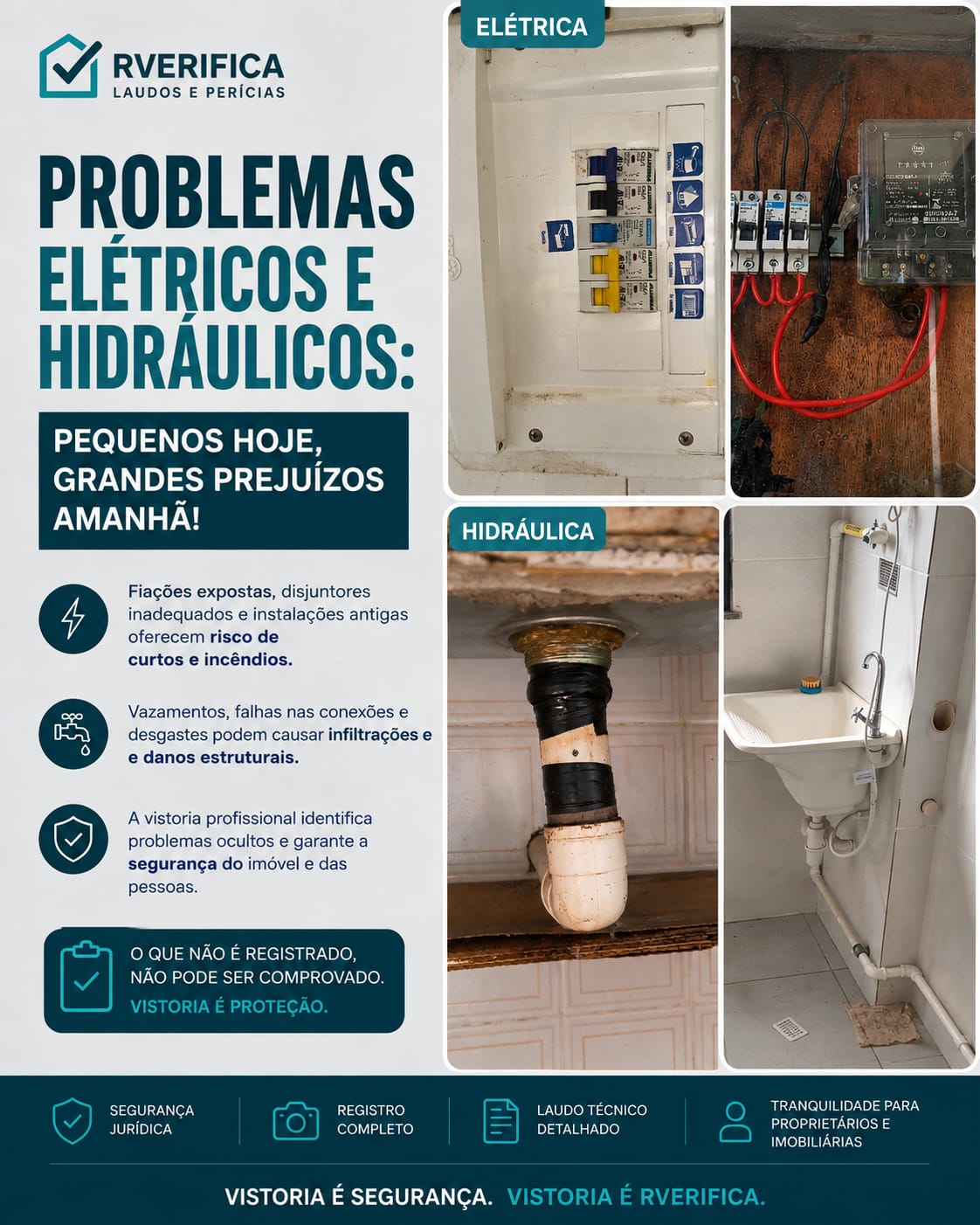 Problemas elétricos e hidráulicos
